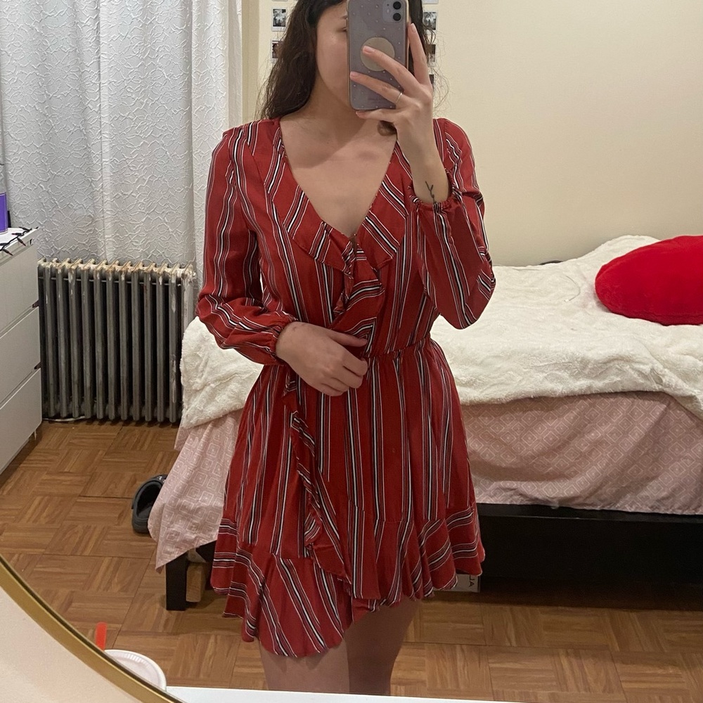 Burnt red orange dress. Super comfortable